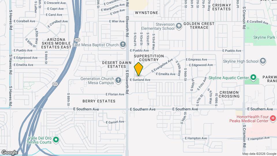 9240 E Sunland Ave Map and Location Details