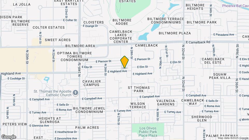 2728 E Highland Ave Map and Location Details