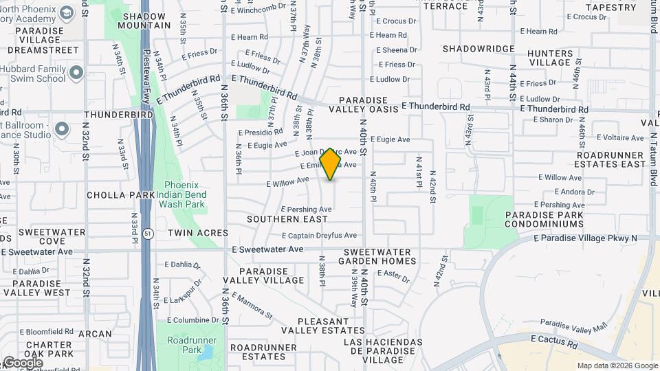 13254 N 39th St Map and Location Details