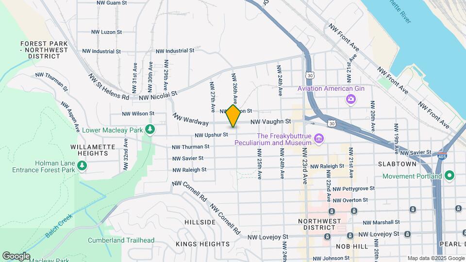 2611 NW Upshur St Mapa y Detalles de la Ubicación