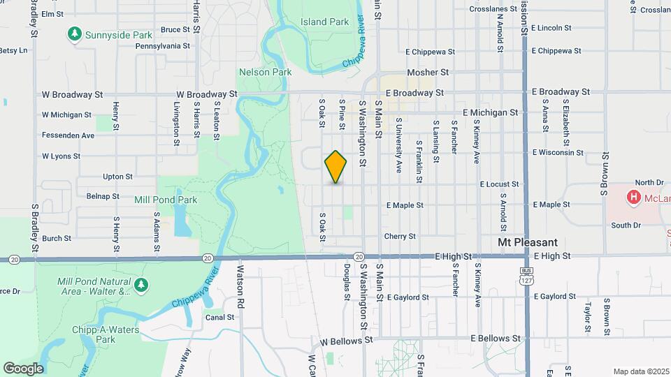 502 S Pine St, Unit C Map and Location Details