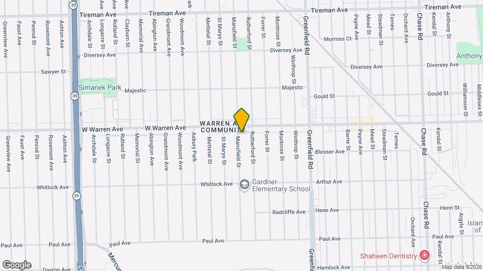6912 Mansfield St Map and Location Details