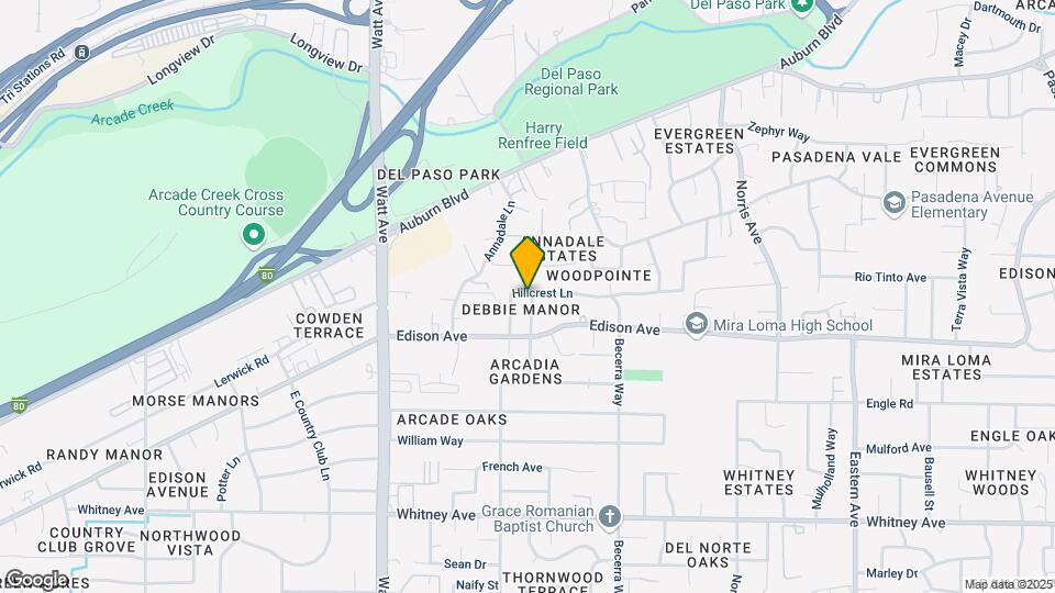 3724 Hillcrest Ln Mapa y Detalles de la Ubicación