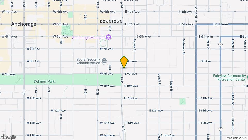 101 E 9th Ave Map and Location Details