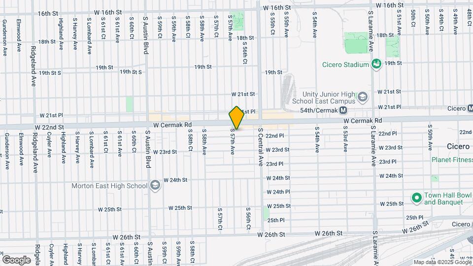 5646 W 22nd Pl, Unit 1 Map and Location Details