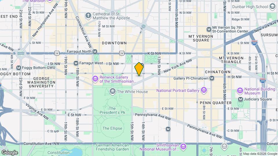 1425 New York Ave NW Mapa y Detalles de la Ubicación