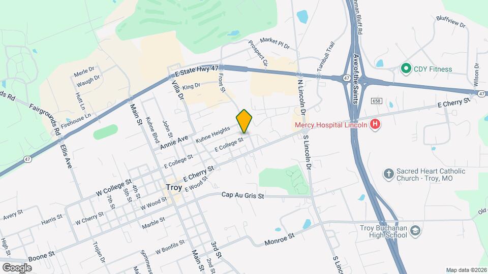 651 E College St Map and Location Details