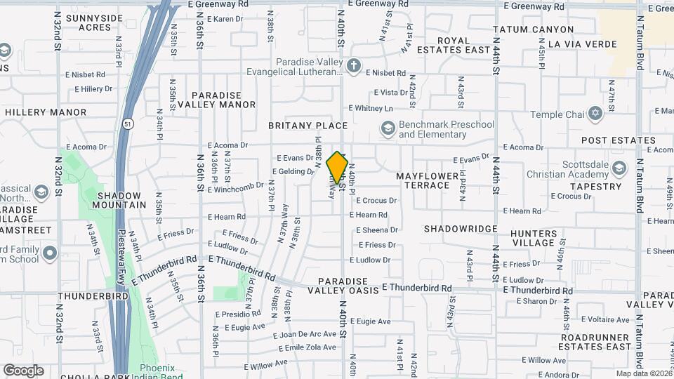 14235 N 39th Way, Unit Entire Unit Map and Location Details