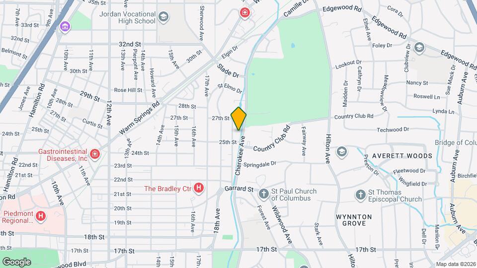 2601 Cherokee Ave Mapa y Detalles de la Ubicación