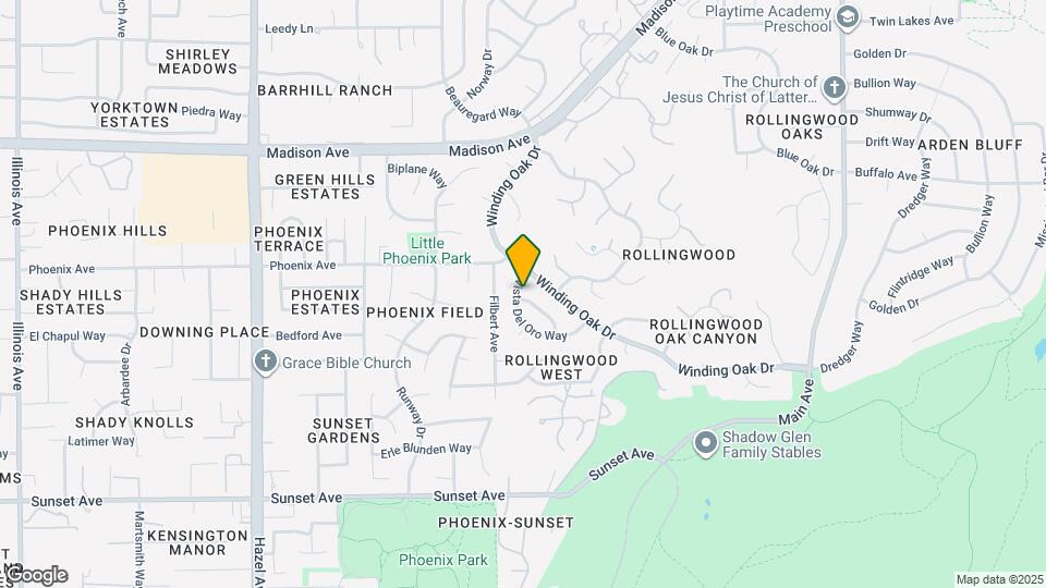 5200 Vista Del Oro Way Map and Location Details