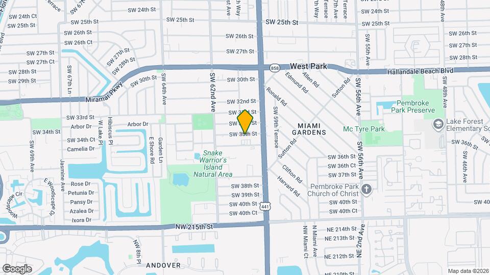 6034 SW 35th St Mapa y Detalles de la Ubicación