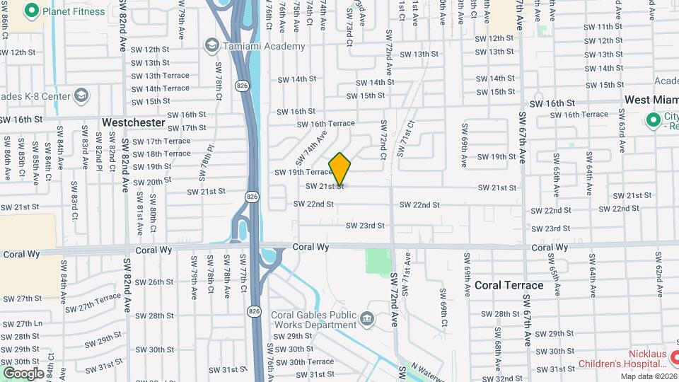 7360 SW 21st St Map and Location Details