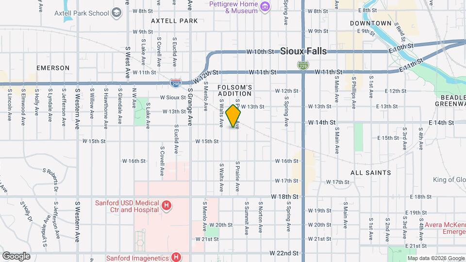 617 S Prairie Ave Map and Location Details