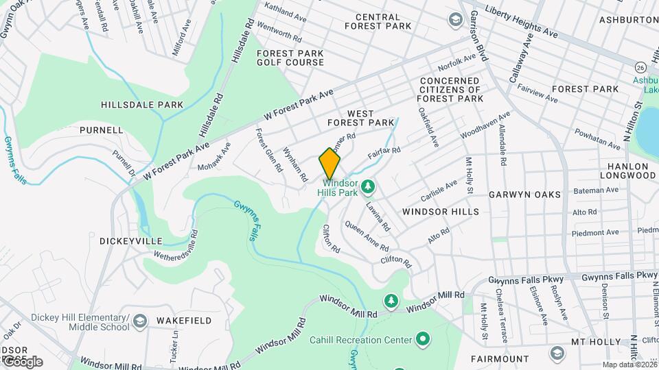 4518 Fairfax Rd Map and Location Details
