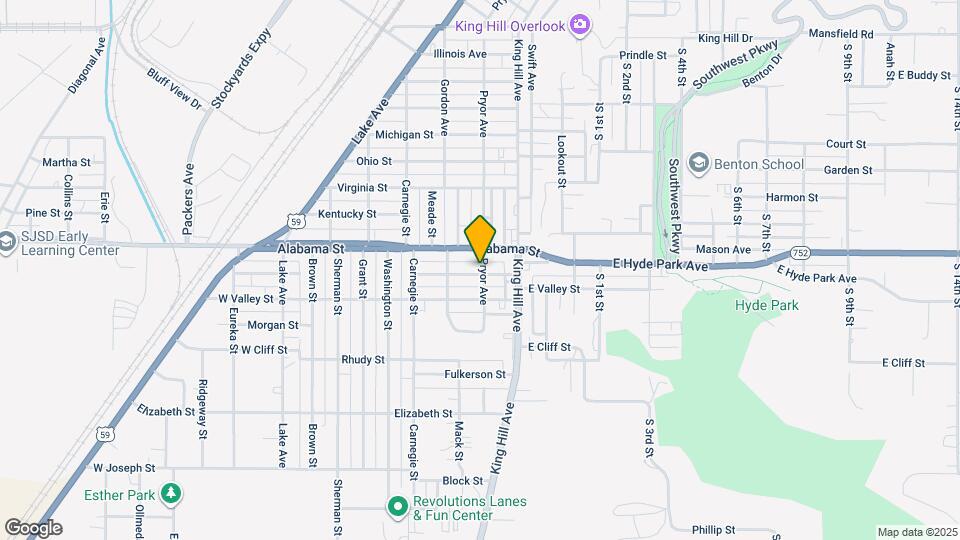 6124 Pryor Ave Map and Location Details