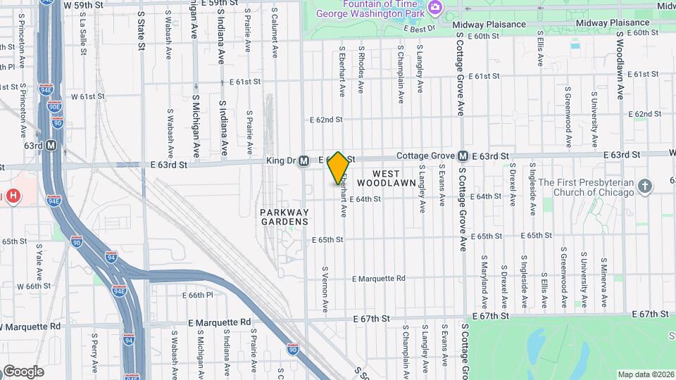 6344 S Eberhart Ave Map and Location Details