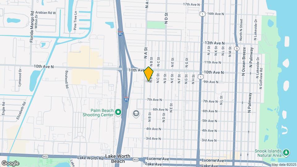 821 N B St Map and Location Details