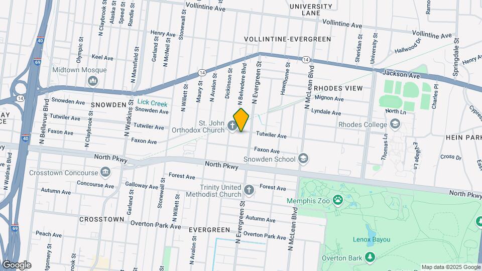 1685 Tutwiler Ave Map and Location Details