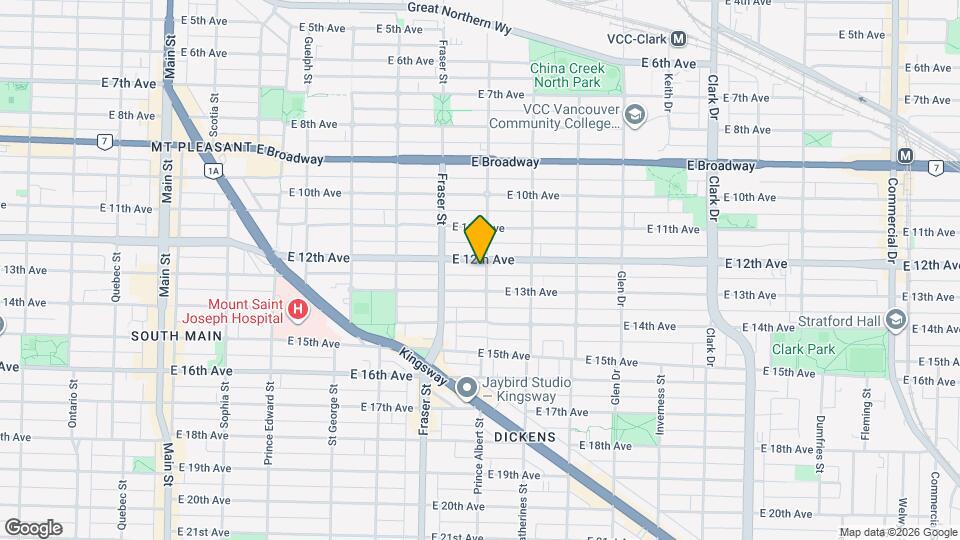 796 E 12th Ave Map and Location Details