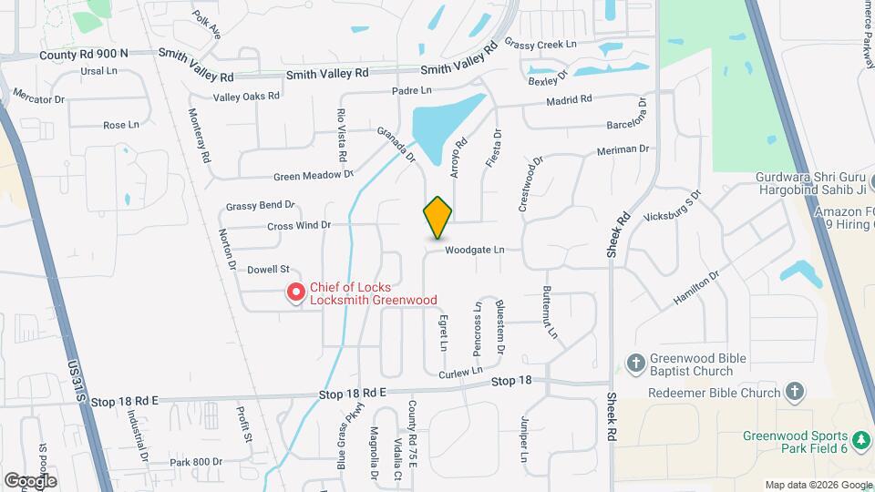 878 Woodgate Ln Map and Location Details