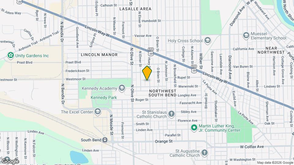 717 Huey St Map and Location Details