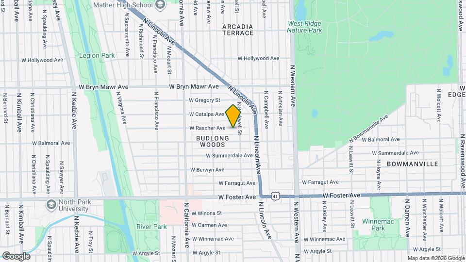 2613 W Rascher Ave, Unit J01P Map and Location Details