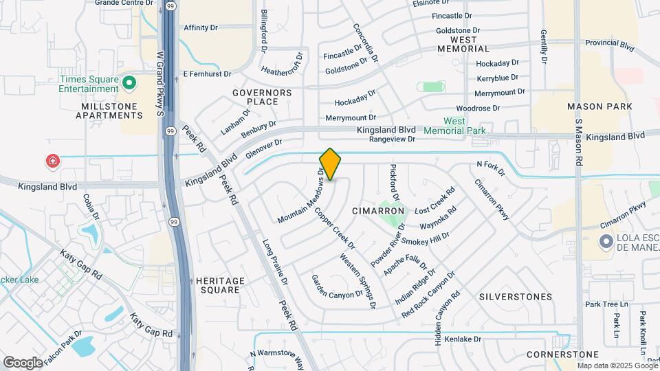 822 Comstock Springs Dr Mapa y Detalles de la Ubicación