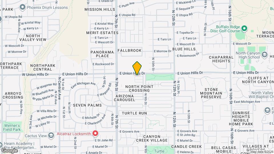 1121 W Audrey Lane Map and Location Details