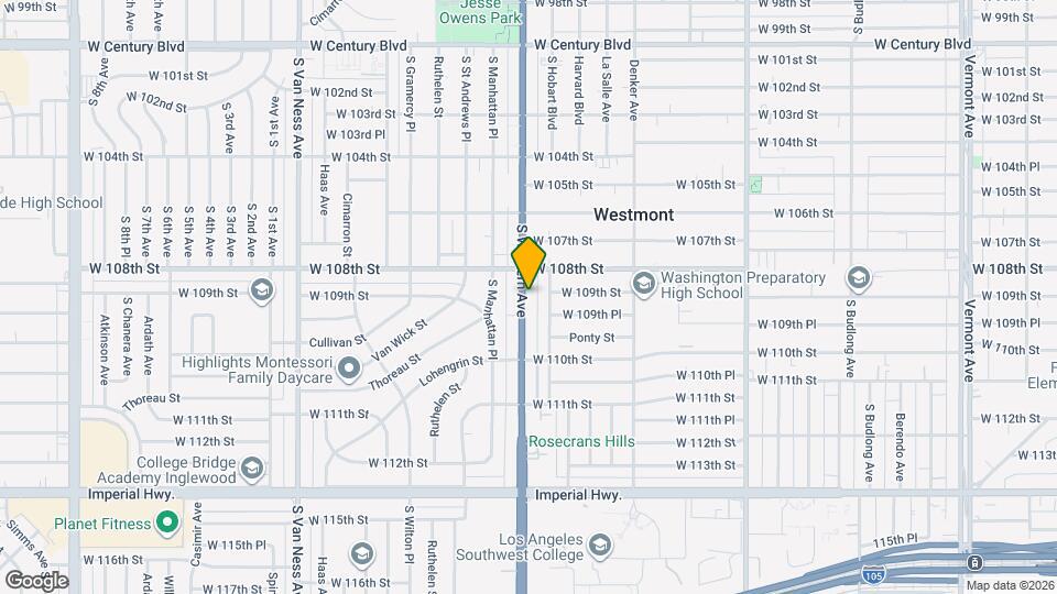 10904 S Western Ave Map and Location Details