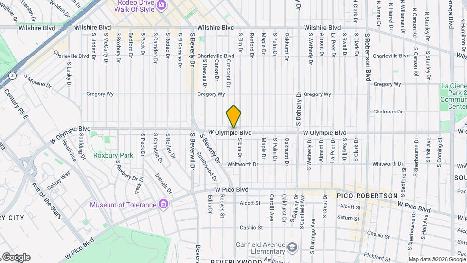 9345 W Olympic Blvd Map and Location Details