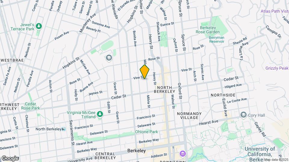 1532 Milvia St Map and Location Details
