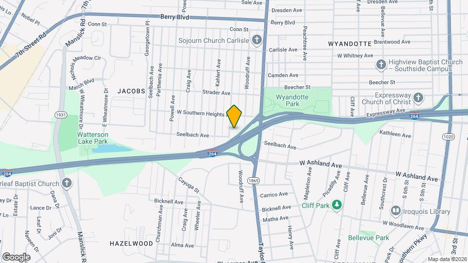 3761 Lentz Ave Map and Location Details