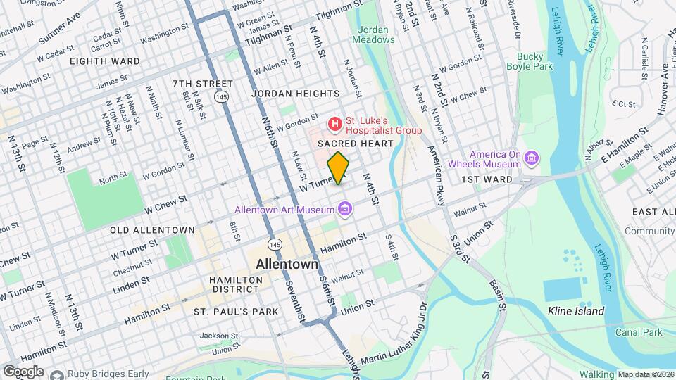 126 N Penn St Map and Location Details