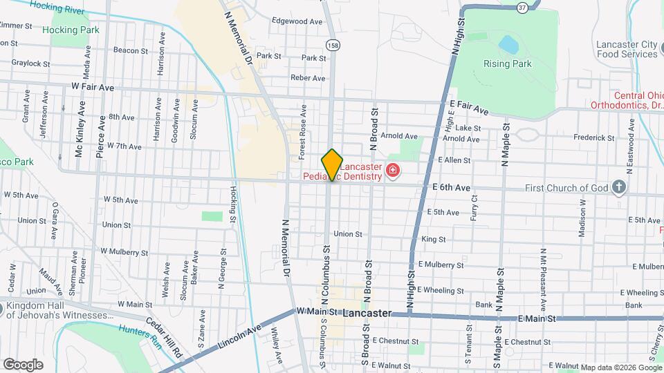 532 N Columbus St Map and Location Details