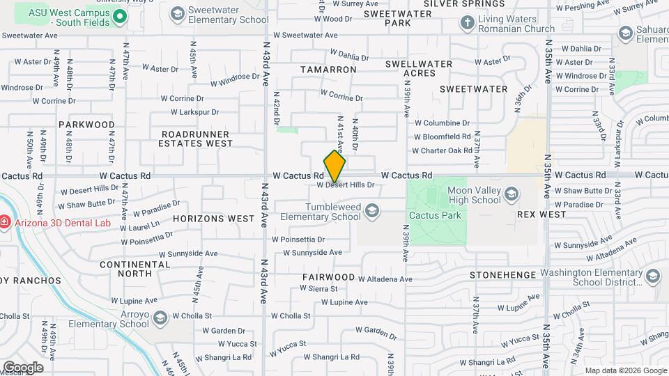 4107 W Desert Hills Dr Map and Location Details