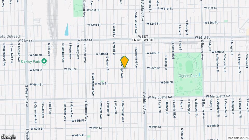 1721 W 65th St Map and Location Details