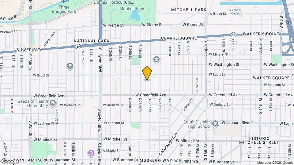 1235A S 22nd St Map and Location Details