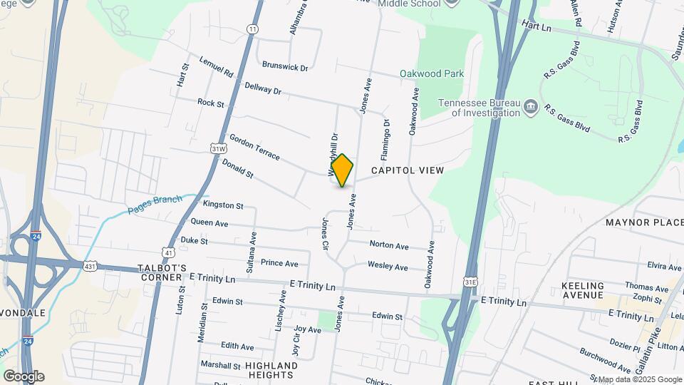 2502 Woodyhill Dr Mapa y Detalles de la Ubicación