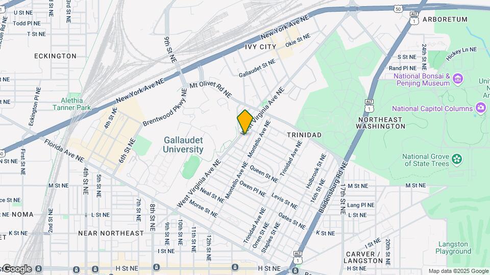 1635 West Virginia Ave NE Map and Location Details