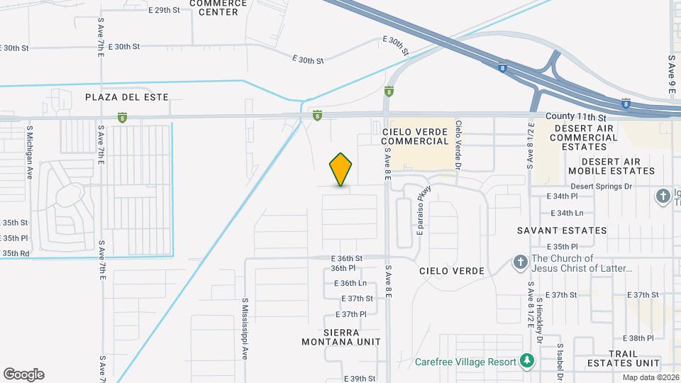 7876 E 34th Pl Map and Location Details