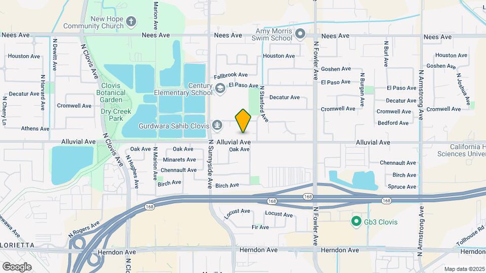 1491 Alluvial Ave Map and Location Details