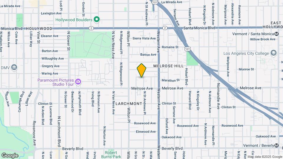 739 N St Andrews Pl Map and Location Details