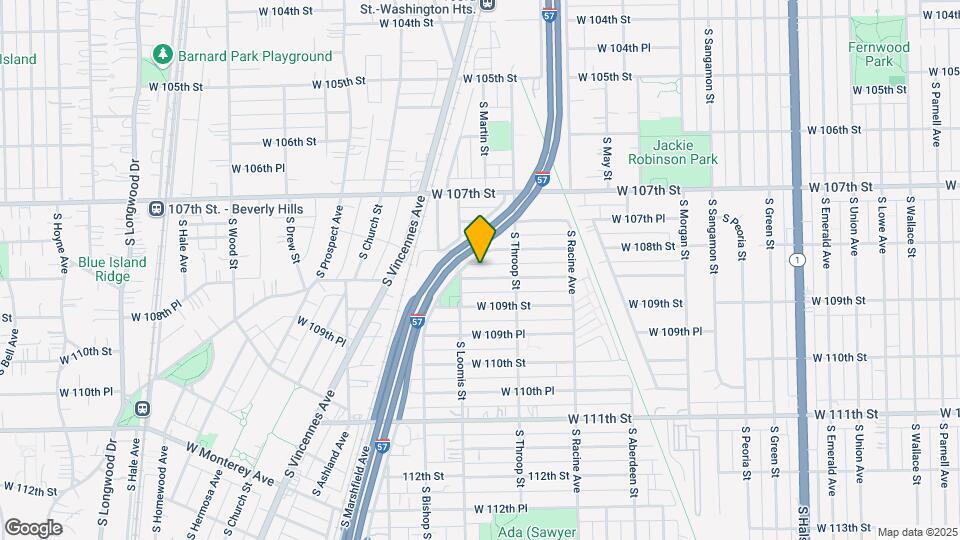 1338 W 108th Pl Map and Location Details