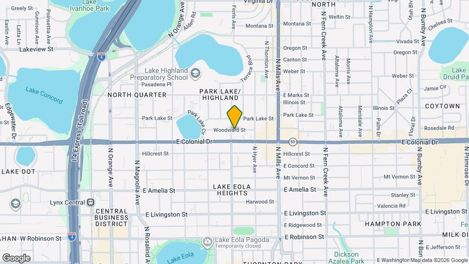 719 N Summerlin Ave Map and Location Details