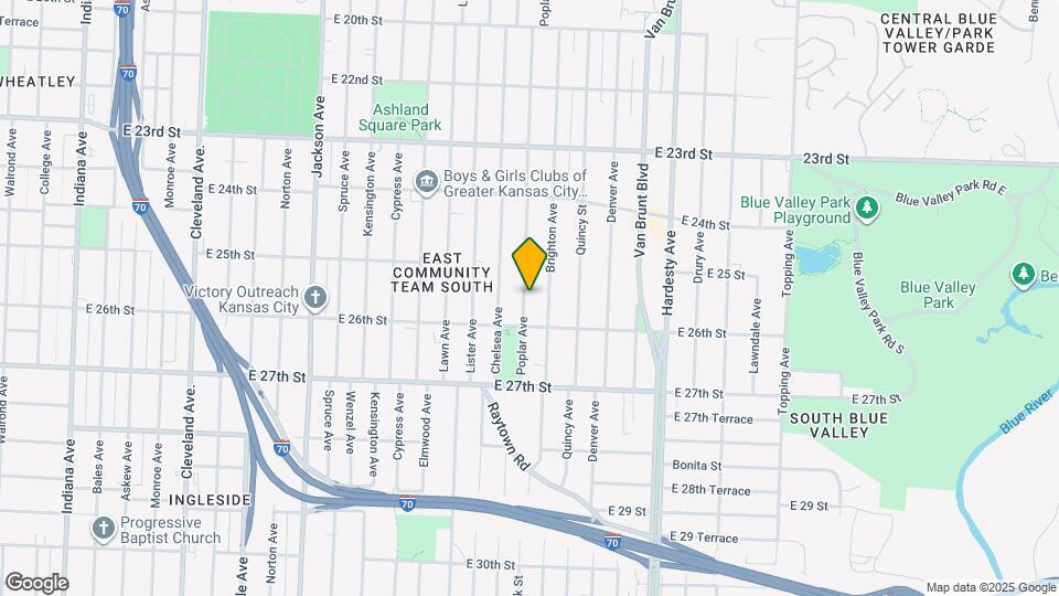 2529 Poplar Ave Map and Location Details