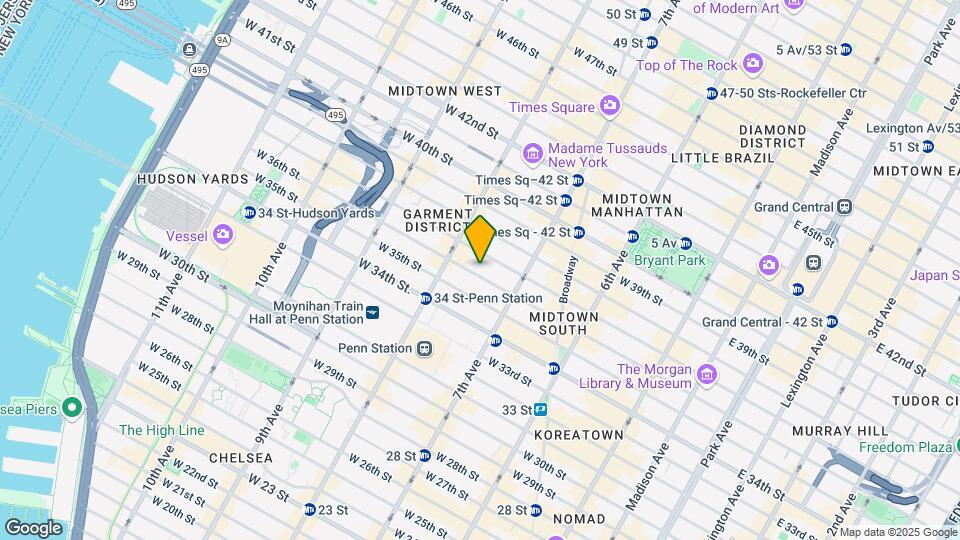 241 W 36th St Mapa y Detalles de la Ubicación