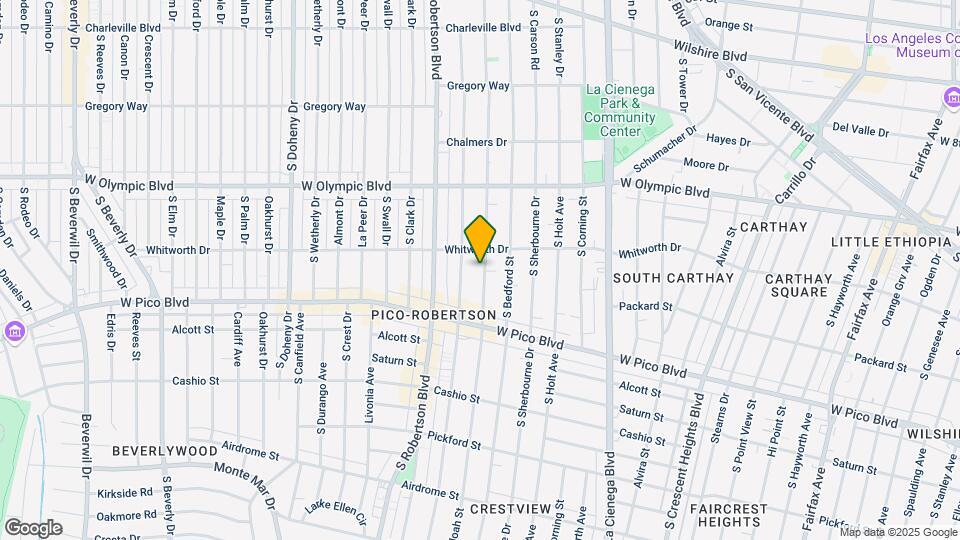 1123-1127 S Shenandoah St Mapa y Detalles de la Ubicación