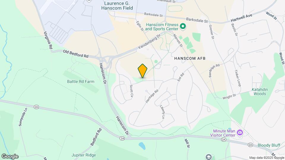 Hanscom Family Housing Map and Location Details