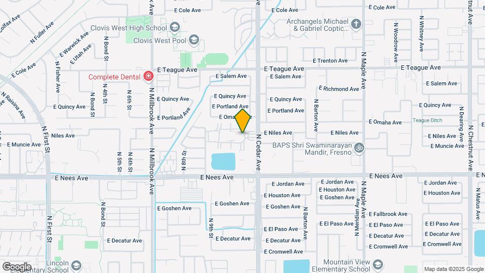 8153 N Cedar Ave Map and Location Details
