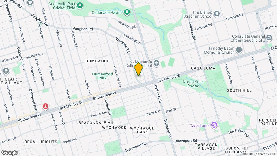 85 Vaughan Rd, Unit 5 Map and Location Details